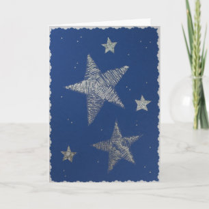 Cartes Pour Fêtes Annuelles Personnaliser Starry bleu ciel sur base bleue