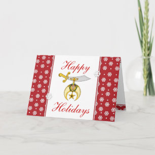 Cartes Pour Fêtes Annuelles Personnalisez les voeux de Noël de l'Emblème Shrin