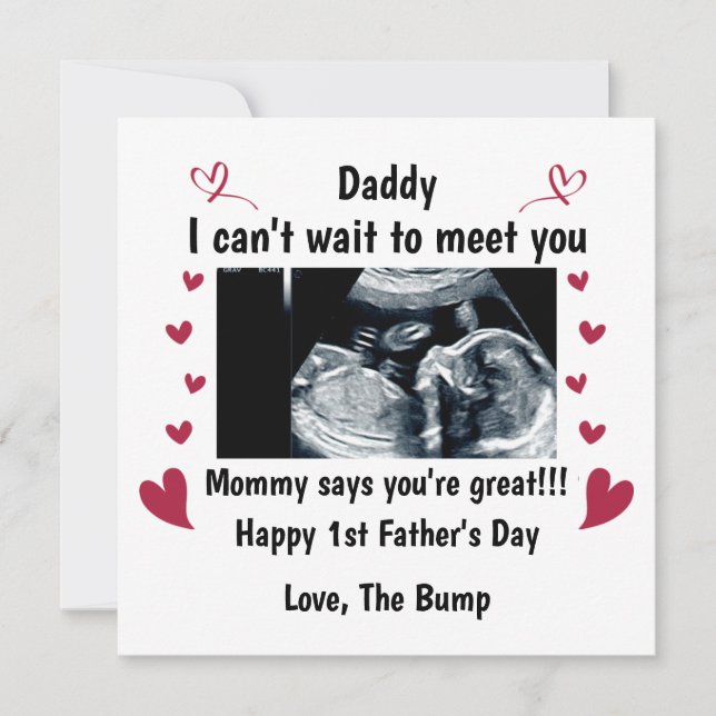 Cartes Pour Fêtes Annuelles Personnalisez notre premier cadeau de Fête des pèr (Devant)