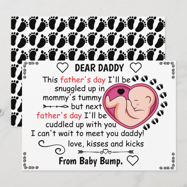 Cartes Pour Fêtes Annuelles Personnalisez notre premier cadeau de Fête des pèr (Devant / Derrière)