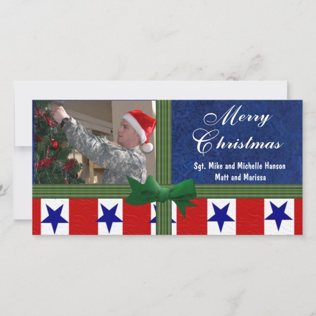 Cartes Pour Fêtes Annuelles Personnalité militaire de Noël (Devant)