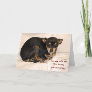 Cartes Pour Fêtes Annuelles Personne ne m'a indiqué que Père Noël observait