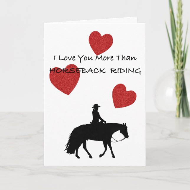 Cartes Pour Fêtes Annuelles Personne Valentine de cheval (Devant)