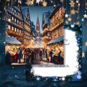 Cartes Pour Fêtes Annuelles Personnes à Strasbourg, France Marché de Noël