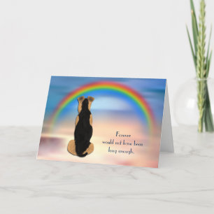 Cartes Pour Fêtes Annuelles Perte de Airedale Terrier Chien Rainbow Sympathy