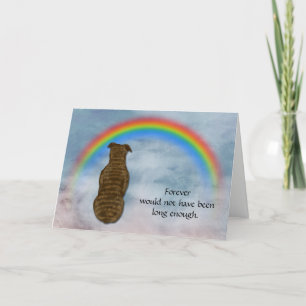 Cartes Pour Fêtes Annuelles Perte de Brindle Staffordshire Terrier Sympathie