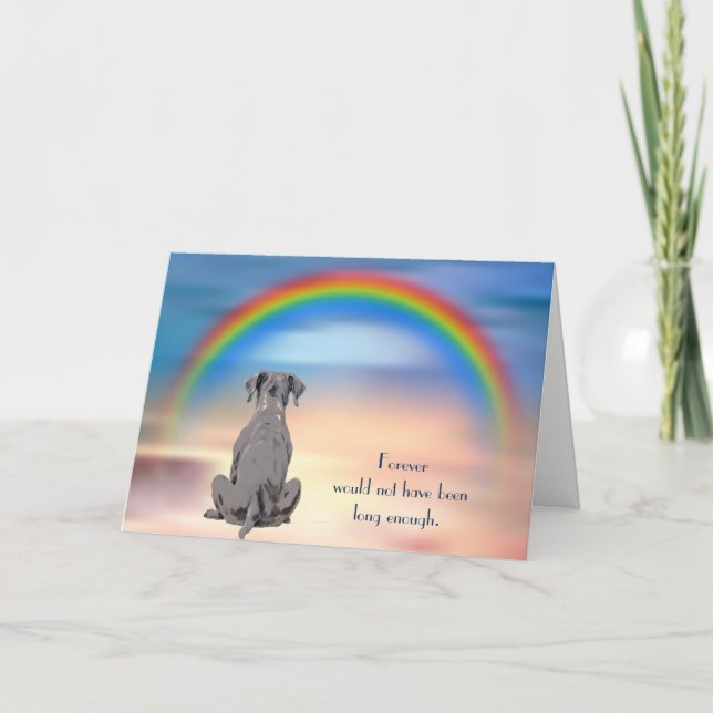 Cartes Pour Fêtes Annuelles Perte de Grey Staffordshire Terrier Rainbow (Devant)