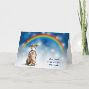 Cartes Pour Fêtes Annuelles Perte de la sympathie de nuit arc-en-ciel de chien
