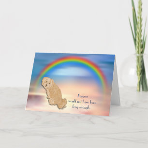 Cartes Pour Fêtes Annuelles Perte de Lhasa Apso Chien Rainbow Sympathy Card