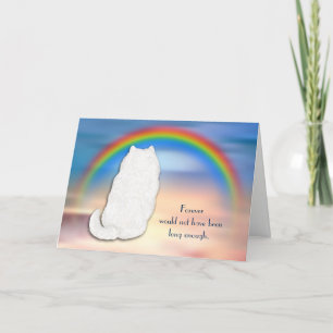 Cartes Pour Fêtes Annuelles Perte de Samoyed Chien Rainbow Sympathy Card