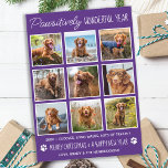 Cartes Pour Fêtes Annuelles Pet Chien Personnalisé Photo Collage Année En Revu<br><div class="desc">Découvrez notre nouvelle collection de cartes de fin de année, idéale pour les amoureux des animaux et les propriétaires d'animaux ! Nos cartes "Pawsitly Wonderful Year" mettent en valeur les membres de votre famille en fureur d'une manière mignonne, moderne et drôle. Ces cartes sont élégantes et festives, avec un montage...</div>