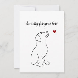Cartes Pour Fêtes Annuelles Pet perte sympathie