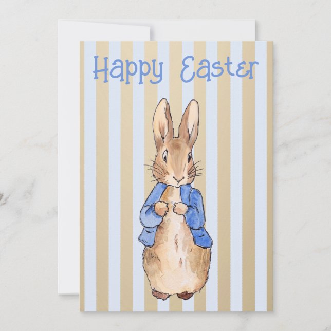 Cartes Pour Fêtes Annuelles Peter le lapin Joyeux salut de Pâques (Devant)