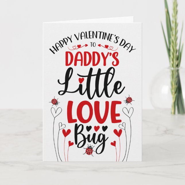 Cartes Pour Fêtes Annuelles Petit Amour de papa Bug Valentine (Devant)