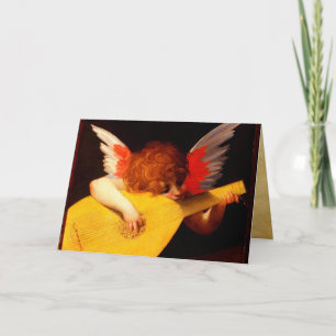 Cartes Pour Fêtes Annuelles PETIT ANGEL JOUER DE LA LUTE Musique Fabriquant Ch