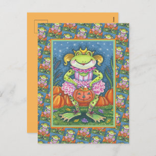 CARTES POUR FÊTES ANNUELLES PETIT BALLERINA FROG TRICK OU TRAITEMENT EN TUTU