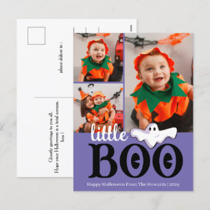 Cartes Pour Fêtes Annuelles Petit Boo ! Éffrayant Cute Halloween Photo de fami