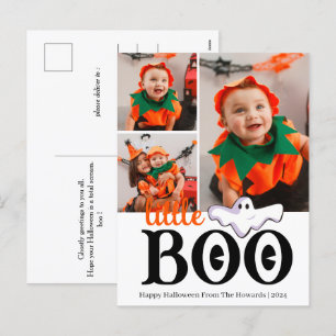 Cartes Pour Fêtes Annuelles Petit Boo ! Éffrayant Cute Halloween Photo de fami