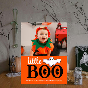 Cartes Pour Fêtes Annuelles Petit Boo ! Éffrayant Cute Halloween Photo de fami