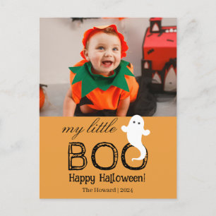Cartes Pour Fêtes Annuelles Petit Boo ! Éffrayant Cute Halloween Photo de fami