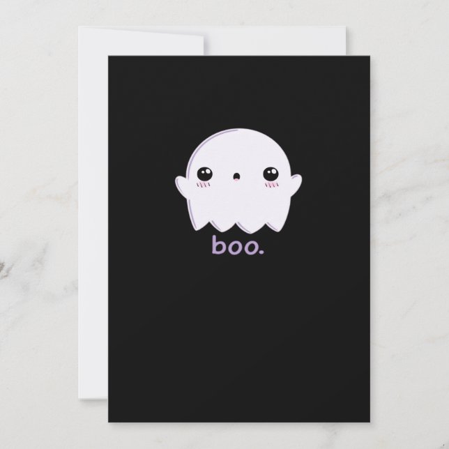 Cartes Pour Fêtes Annuelles Petit Boo mou Halloween (Devant)