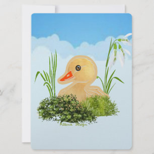 Cartes Pour Fêtes Annuelles Petit canard