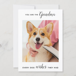 Cartes Pour Fêtes Annuelles Petit chien grand-mère Personnalisé Animaux de com