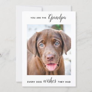 Cartes Pour Fêtes Annuelles Petit Chien Grand-Père Personnalisé Animaux de Com