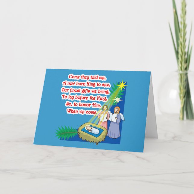 Cartes Pour Fêtes Annuelles Petit Drummer Boy Lyrics sur T-shirts et cadeaux (Devant)