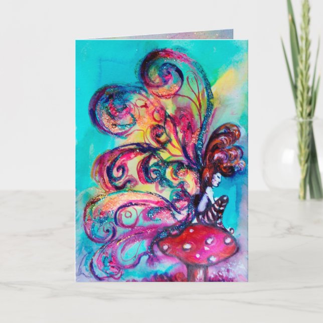 Cartes Pour Fêtes Annuelles Petit elfe de champignons (Devant)