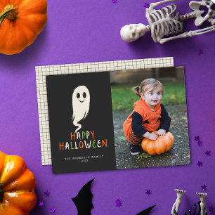 Cartes Pour Fêtes Annuelles Petit Fantôme Fou Happy Photo Halloween