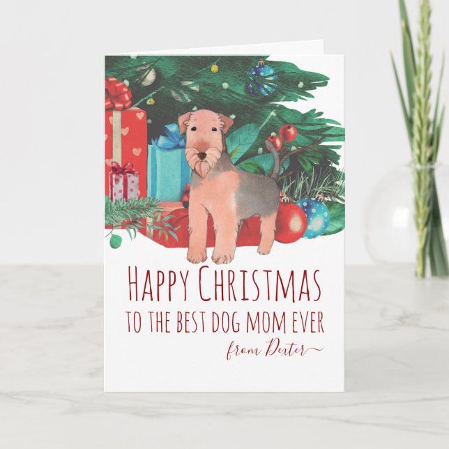 Cartes Pour Fêtes Annuelles Petit Gallois Terrier Puppy Noël (Devant)