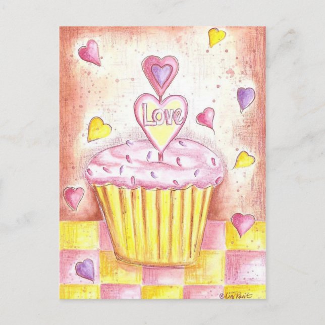 Cartes Pour Fêtes Annuelles Petit gâteau de Valentine (Devant)