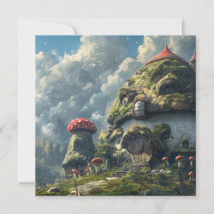 Cartes Pour Fêtes Annuelles Petit gnome, champignon