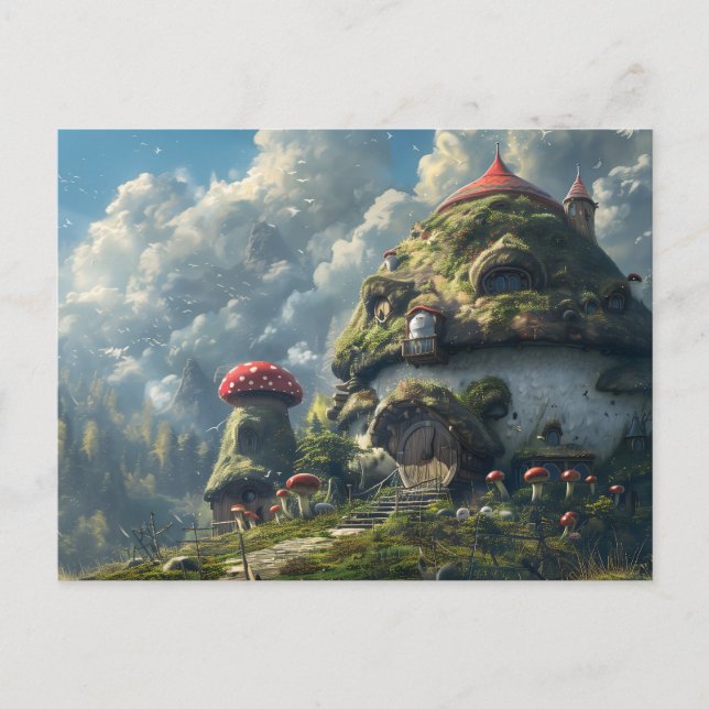 Cartes Pour Fêtes Annuelles Petit gnome, champignon (Devant)