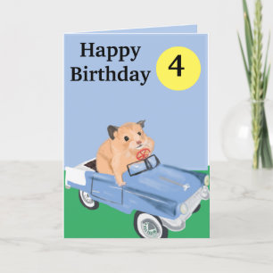 Cartes Pour Fêtes Annuelles Petit hamster mignon Conduire un anniversaire de v