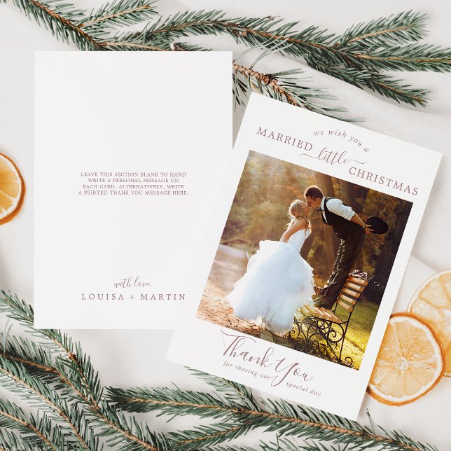 Cartes Pour Fêtes Annuelles Petit Merci de Noël des Roses mariés (Créateur téléchargé)