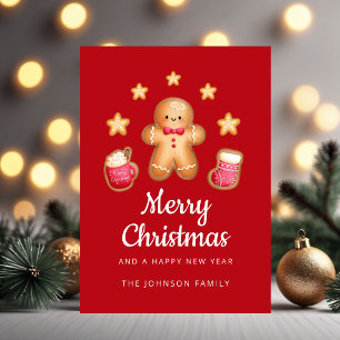Cartes Pour Fêtes Annuelles Petit pain d'épices homme Joyeux Noël