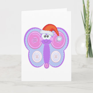 Cartes Pour Fêtes Annuelles Petit papillon de Noël père Noël