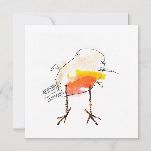 Cartes Pour Fêtes Annuelles Petit Robin (Devant)