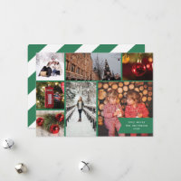 Petit Ruban Multi Photo Noël Rayure Verte