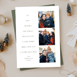 Cartes Pour Fêtes Annuelles Petit sapin de Noël moderne trois photo