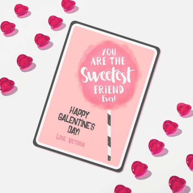 Cartes Pour Fêtes Annuelles Petite Amie au Bonbon de Cotton Saint-Valentin (Créateur téléchargé)