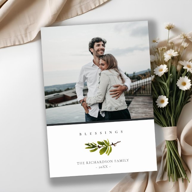 Cartes Pour Fêtes Annuelles Petite branche de pin Blessures de Noël Photo (Créateur téléchargé)