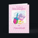 Cartes Pour Fêtes Annuelles Petite-fille à Hanoukka<br><div class="desc">Carte entièrement conçue à l'intérieur. Carte disponible pour Grandson sur Hanoukka également.</div>
