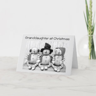 CARTES POUR FÊTES ANNUELLES **PETITE-FILLE** À NOËL DE MORTS ENNEIGES