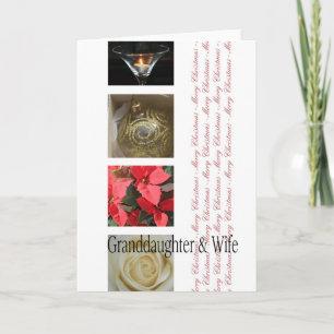 Cartes Pour Fêtes Annuelles Petite-fille et femme Joyeux Collage de Noël