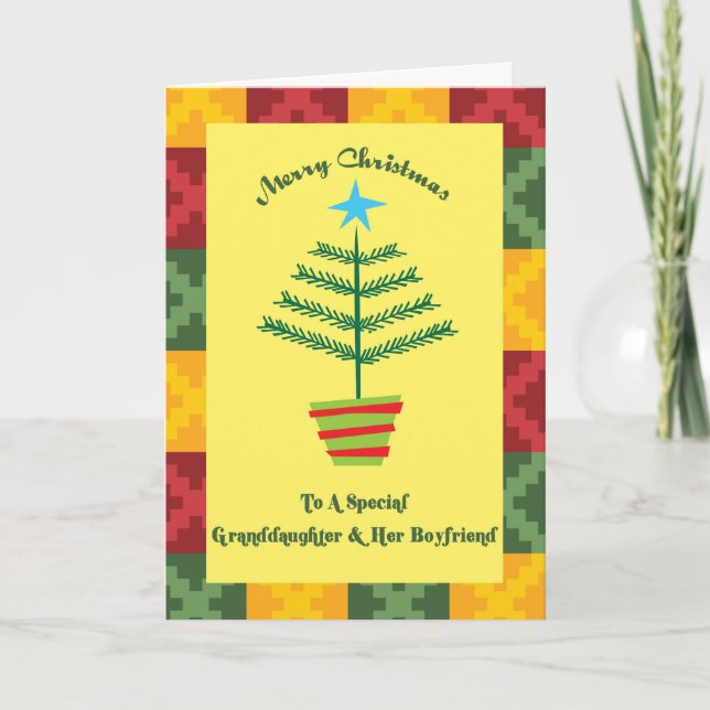 Cartes Pour Fêtes Annuelles Petite-fille et son petit ami Primsy Christmas (Devant)