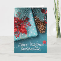 Petite-fille Joyeux Noël Joie Bleu et Rouge