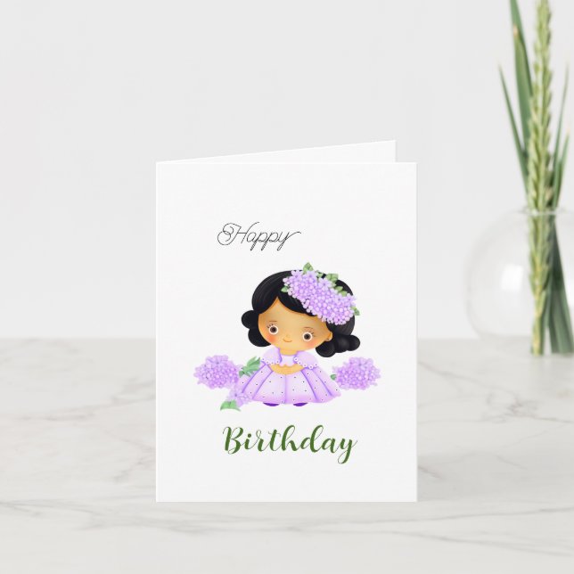 Cartes Pour Fêtes Annuelles Petite fille mignonne (Devant)